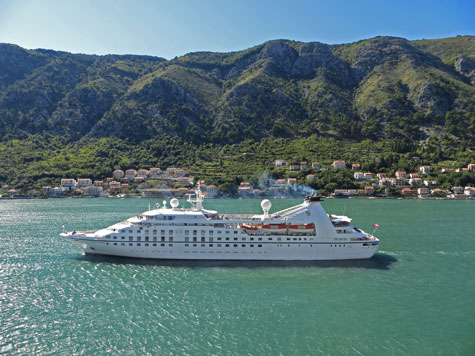 Small Cruise Ship at Kotor Montenegro
